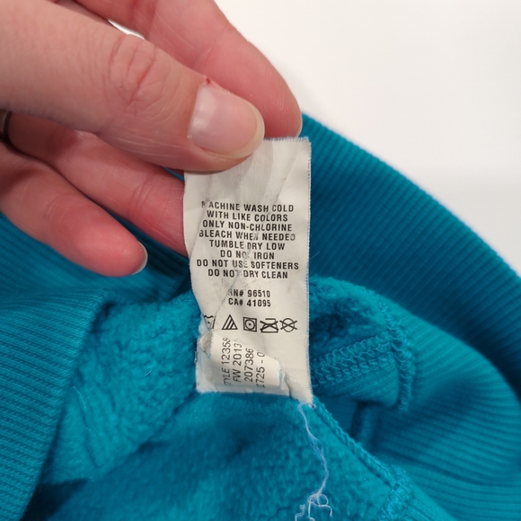 Under Armour Storm Cold Gear Teal Blue Hoodie with Green Accents Women's Medium - Picture 9 of 13